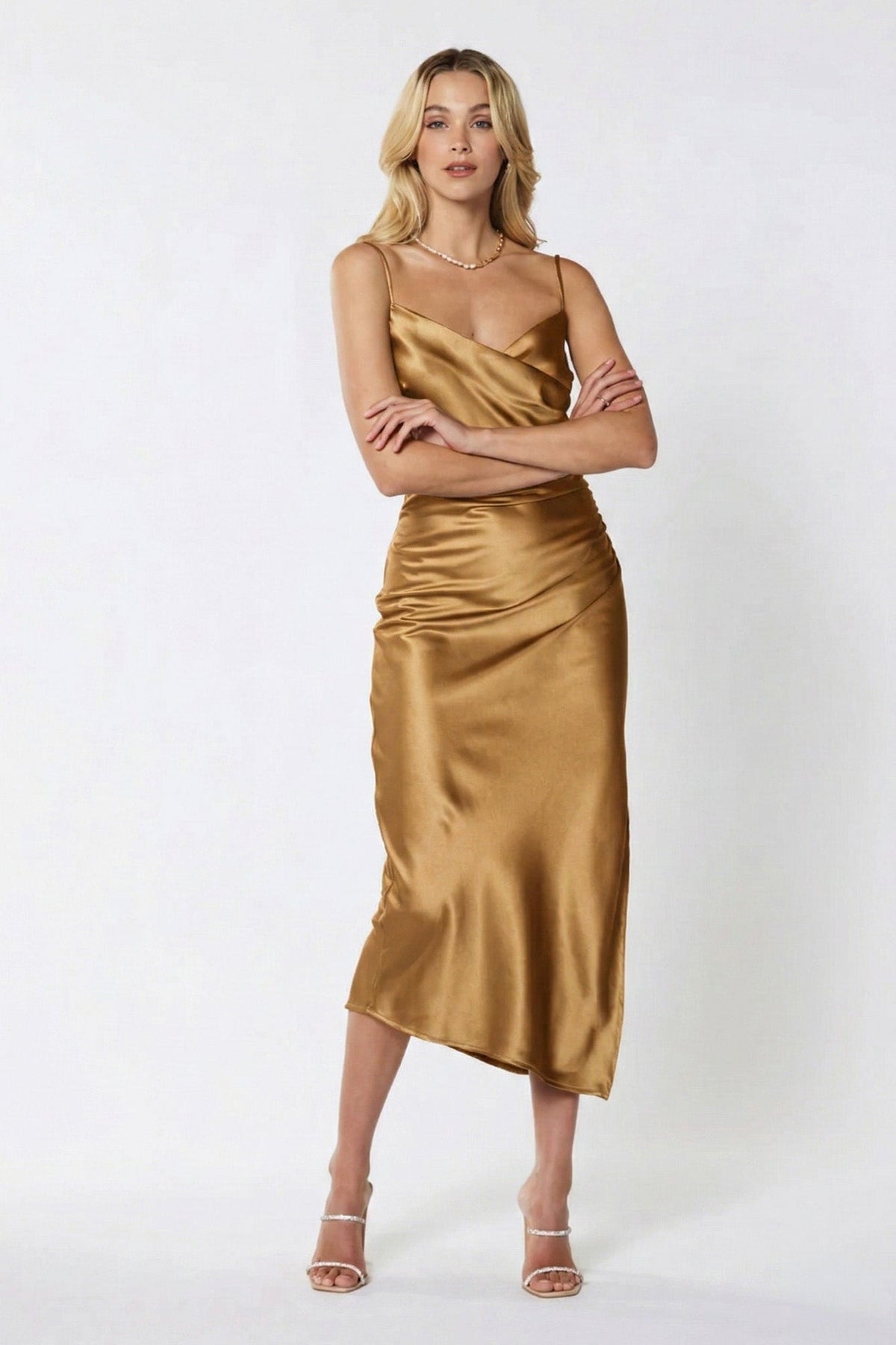 Billie Midi Dress - Light Brown