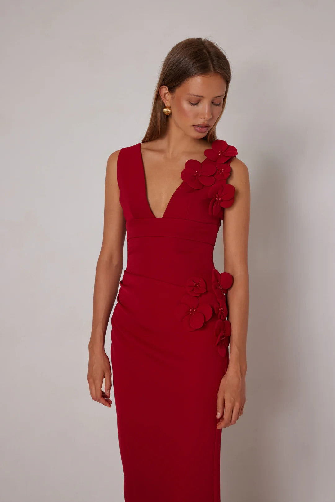 Alyana Dress - Crimson