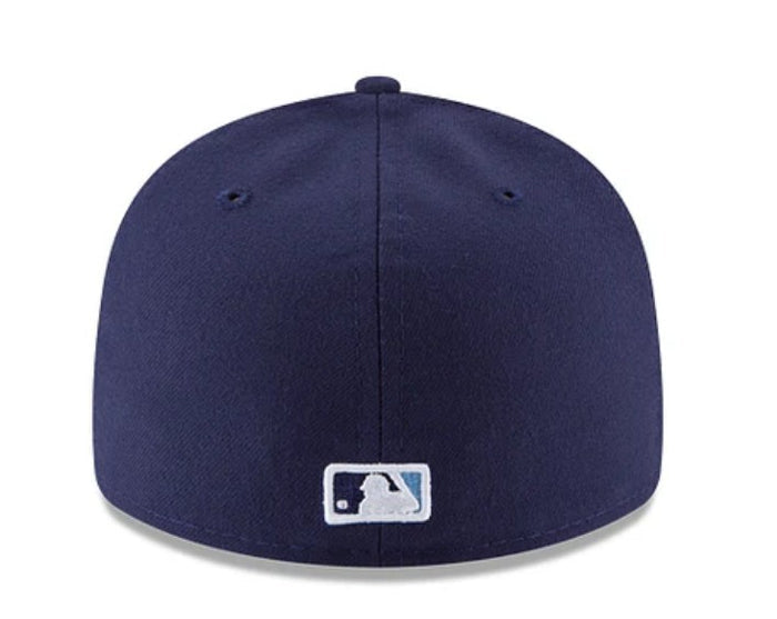 Rays New Era Navy TB On-Field Low Profile 59Fifty Fitted Hat