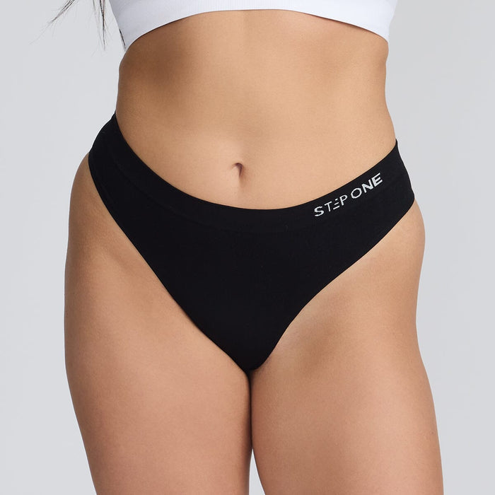 Women's SmoothFit Thong - Espresso-Tini - Bamboo Underwear - Model:Marie
