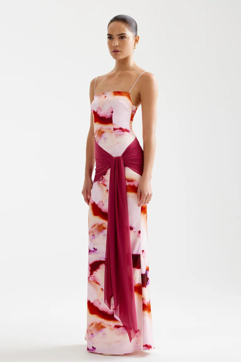 Ayla Dress - Pink Mineral Print