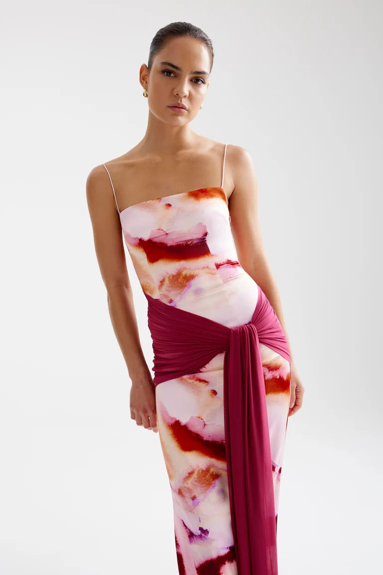 Ayla Dress - Pink Mineral Print
