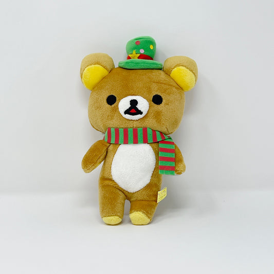 2013 Fashionable Rilakkuma with Striped Scarf and Hat Plush - Christmas Rilakkuma