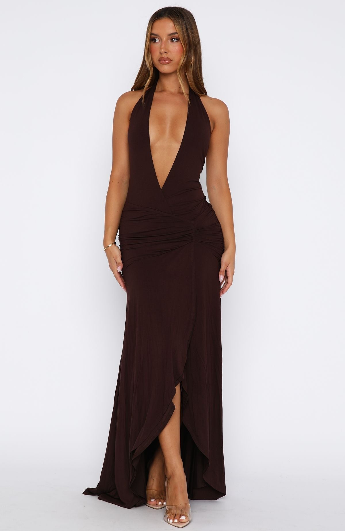 Grande Dame Maxi Dress Chocolate