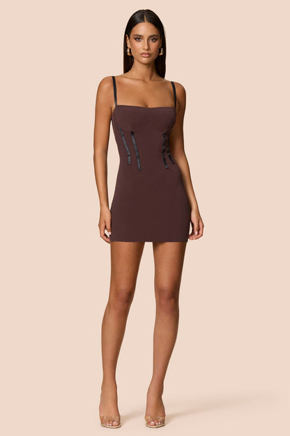 Nookie Allegra Mini Dress - Cocoa