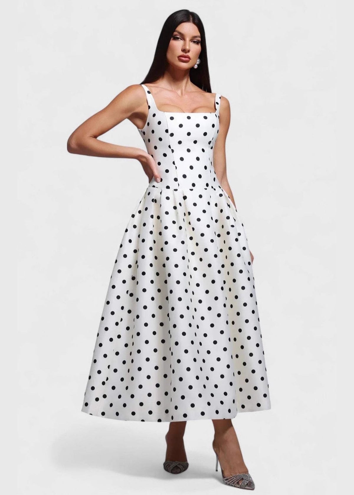 Livette - Polka Dot Midi Dress
