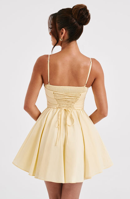 FELICITY MINI DRESS - YELLOW