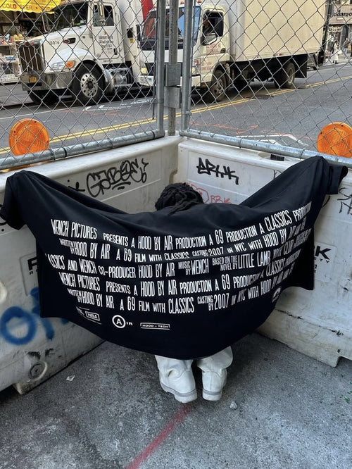 (Archive) Opium YVL x Hood By Air SS17 Cape Sleeve Tee - Oversized Graphic Print Short Sleeve
