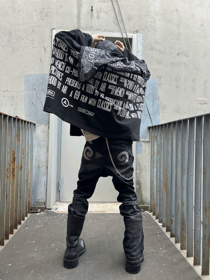 (Archive) Opium YVL x Hood By Air SS17 Cape Sleeve Tee - Oversized Graphic Print Short Sleeve
