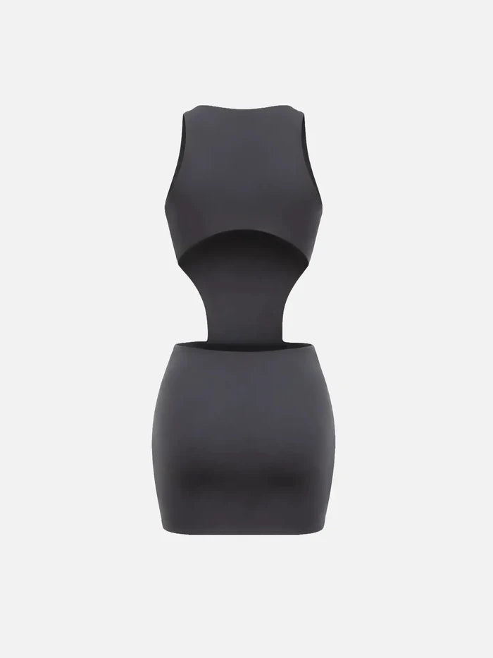 SLOWBURN Ash Dress – Ash, önden görünüm, kolsuz kesim