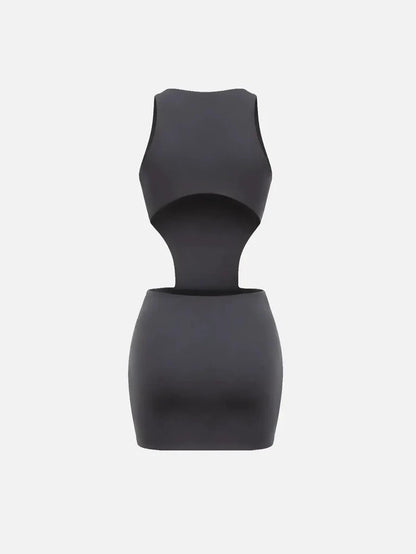 SLOWBURN Ash Dress – Ash, önden görünüm, kolsuz kesim