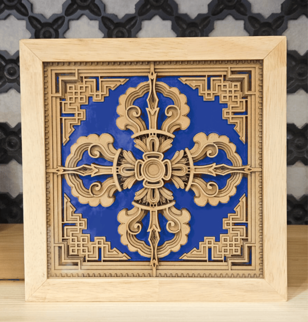 Ashtamangala Bajra Sacred Frame