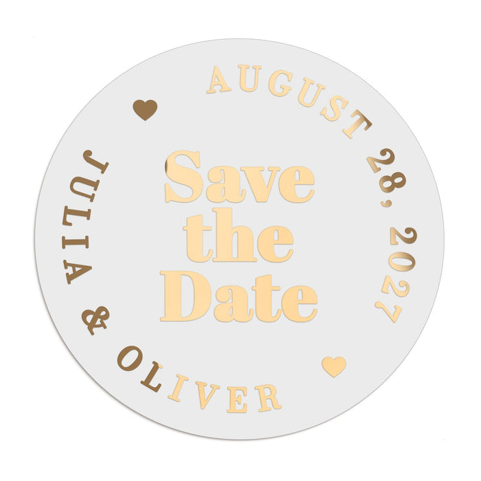 Bold Save the Date Stickers - XOXOKristen