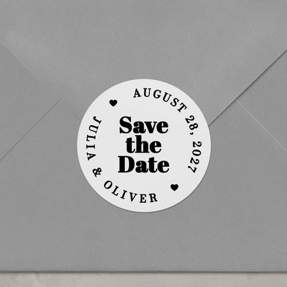 Bold Save the Date Stickers - XOXOKristen