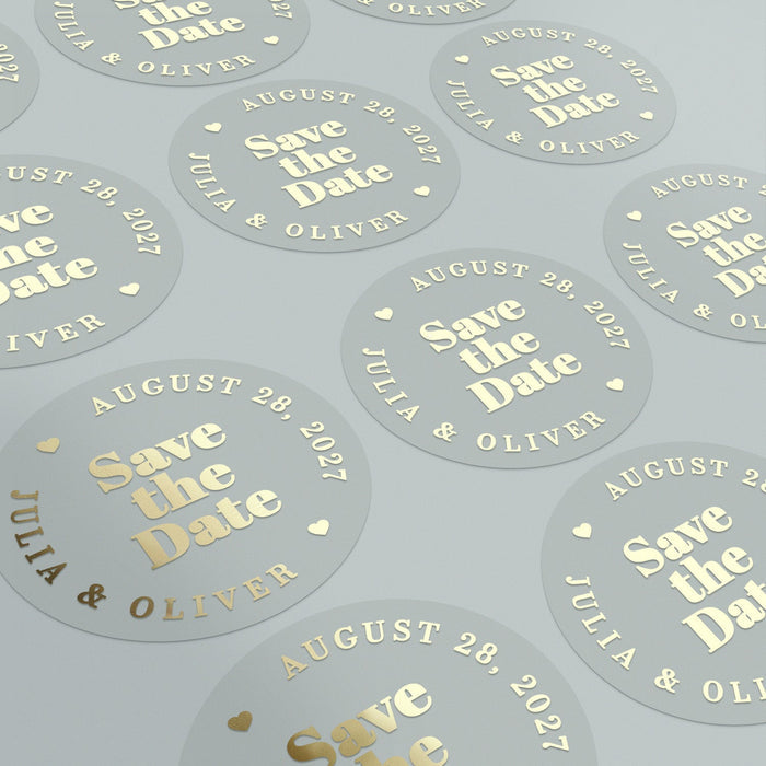 Bold Save the Date Stickers - XOXOKristen