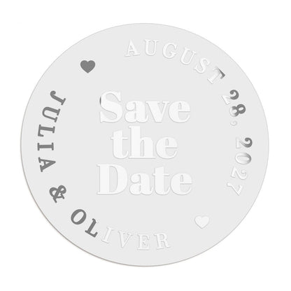 Bold Save the Date Stickers - XOXOKristen