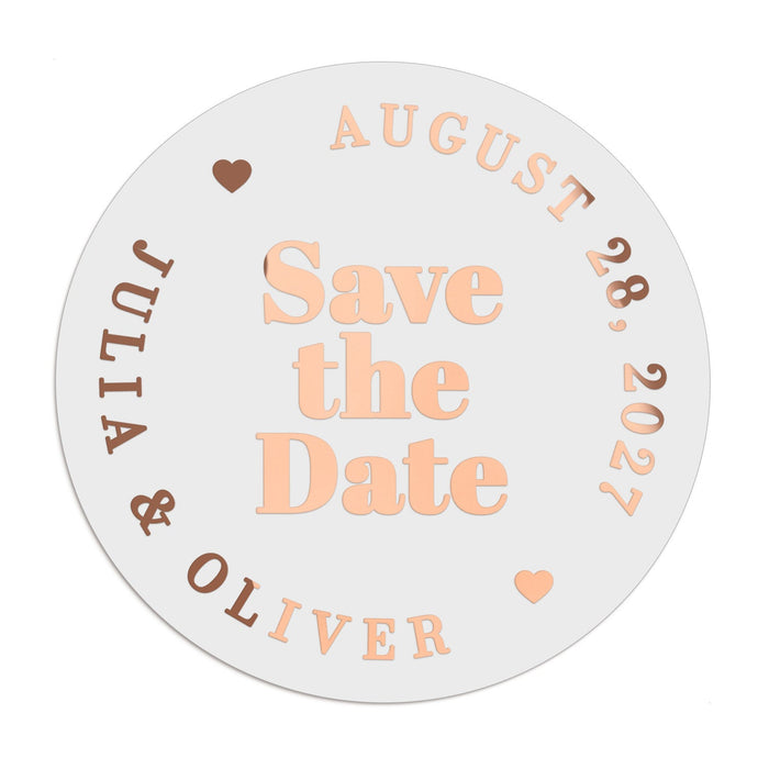 Bold Save the Date Stickers - XOXOKristen