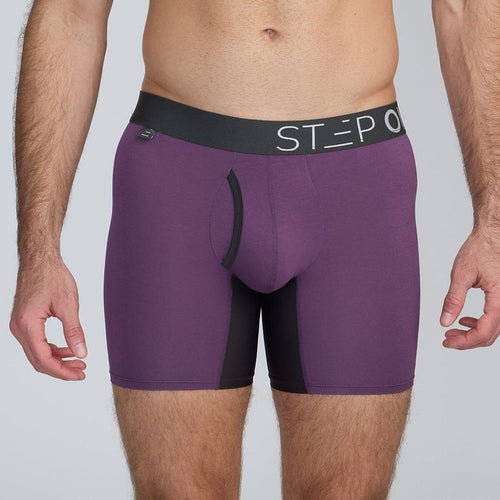 Purple Men's Underwear with Fly - Model:Skyler
