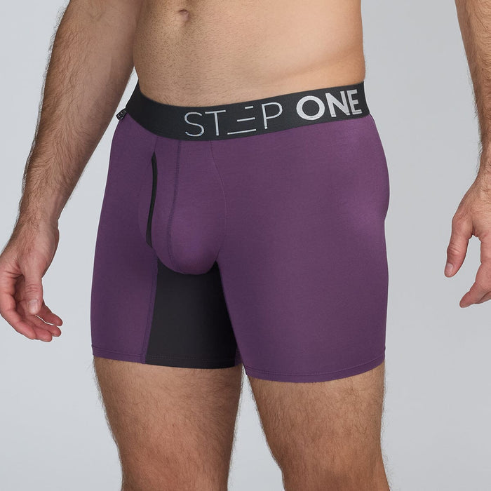 Purple Men's Underwear with Fly - Model:Skyler