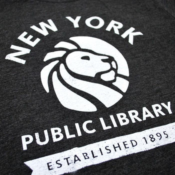 Close-up of the logo printed on the t-shirt.