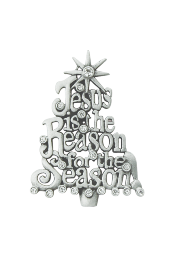 Crystal Jesus is the Reason Pavé Pin