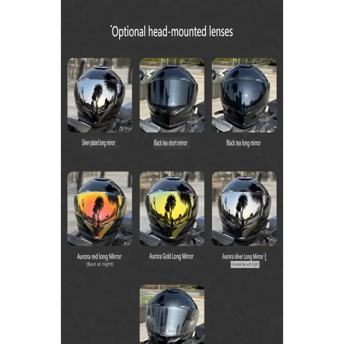 Cyberpunk Mecha Full Face Helmet - NBTK Bluetooth Dual Visor (3C DOT Certified)