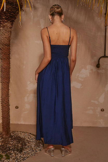 Kelani Luxe Midi Dress - Navy
