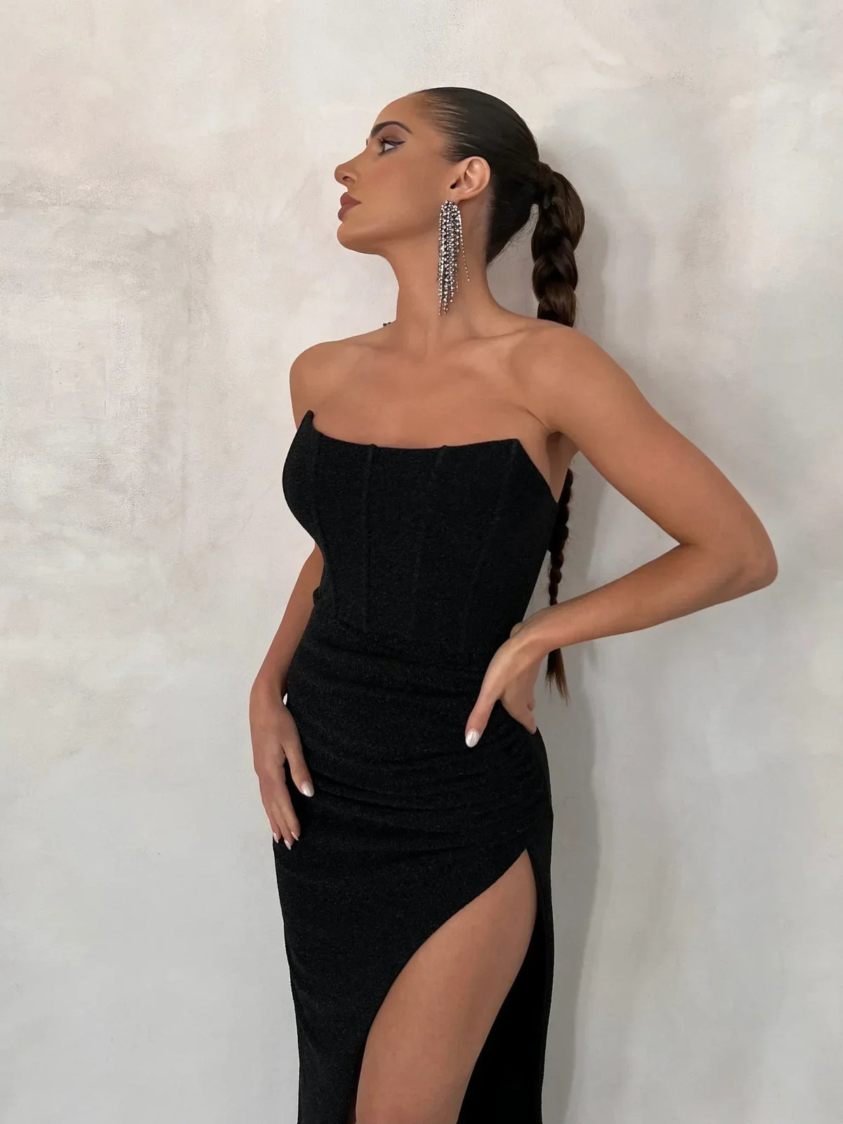 Eva Gown - Black Foil