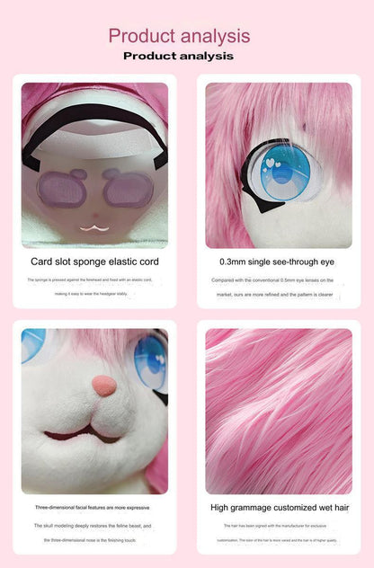 Furry Kigurumi Anime Cosplay Pre-Design Kigurumi Animal Headpiece Lolita Costume - Order with colors