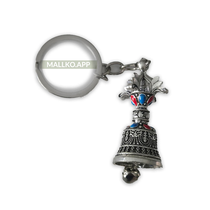 Decorative Guardian Bell Keychain with Colorful Gemstones