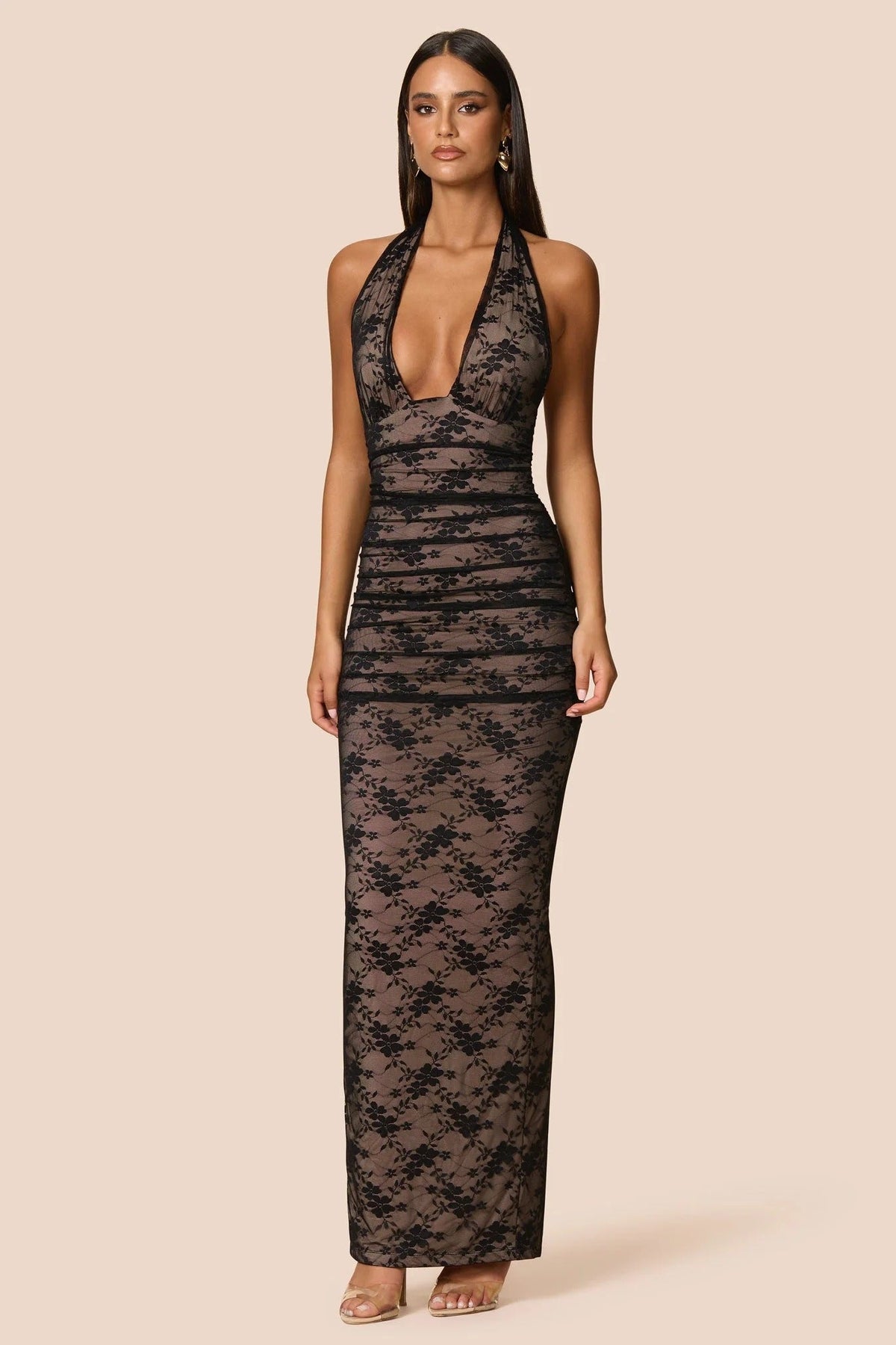 Nookie Arabella Halter Maxi Dress -  Black