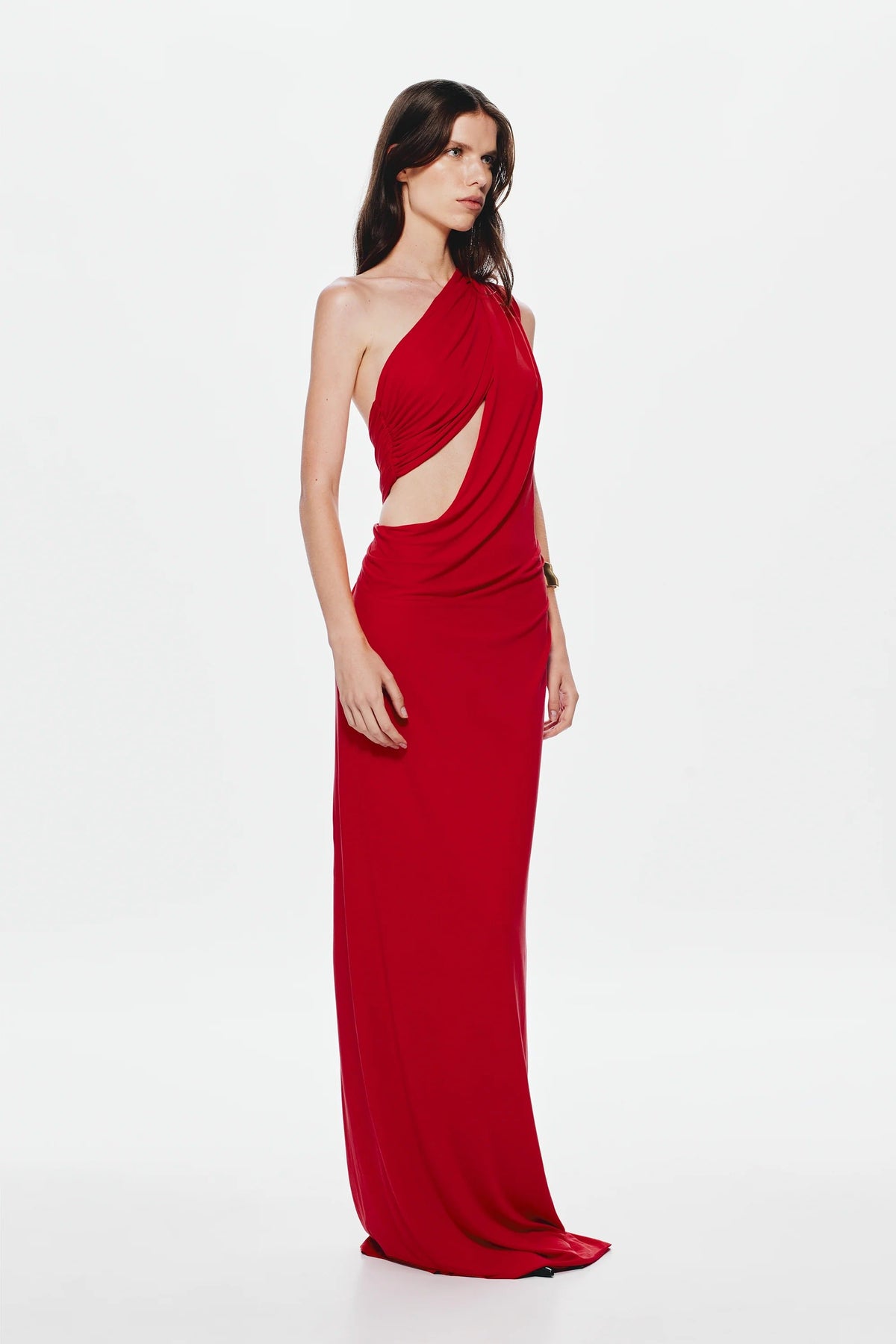 Misha Solstice Cupro Maxi Dress - Cherry
