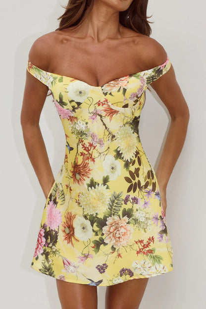 Aveta Mini Dress - Kendall Yellow