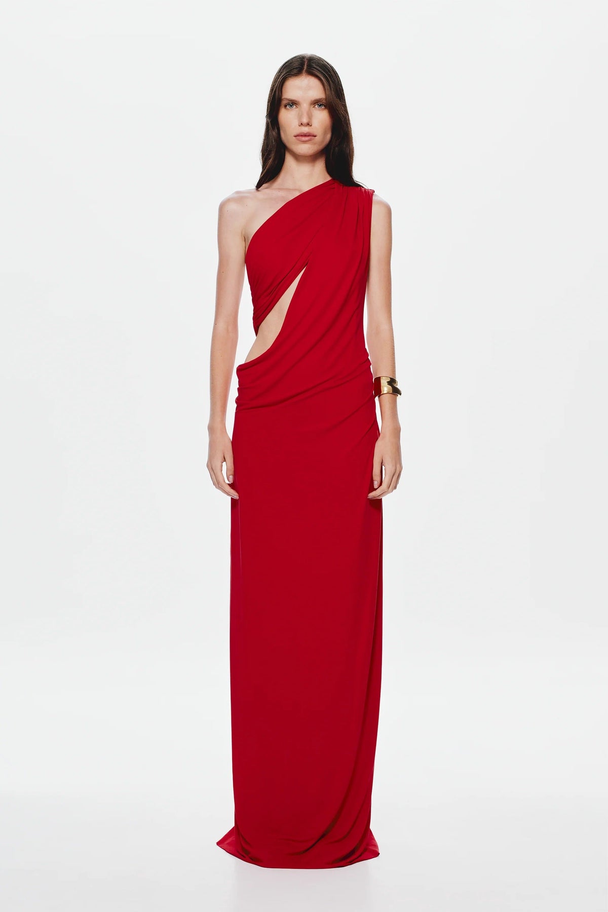 Misha Solstice Cupro Maxi Dress - Cherry