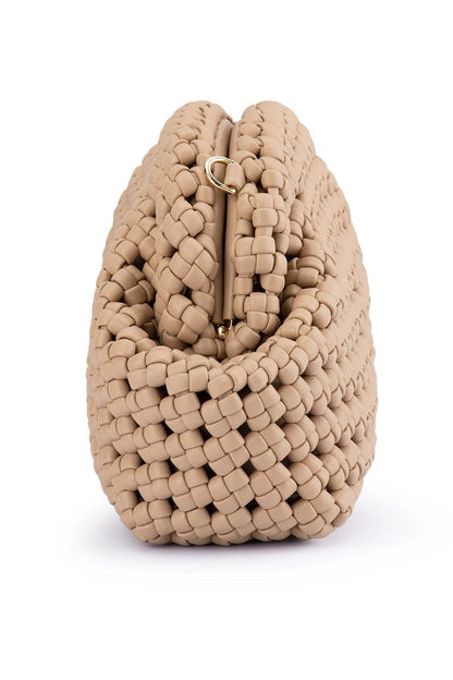 Everly Hand Woven Clutch - Natural