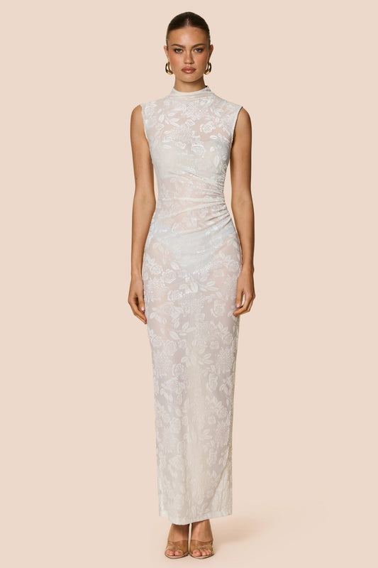 Nookie Devore Maxi Dress - White