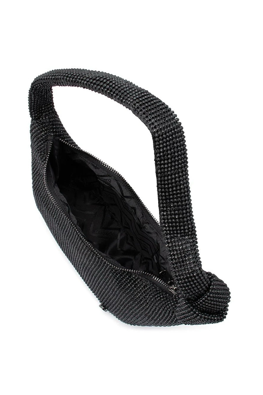 Jessica Crystal Mesh Bag - Black