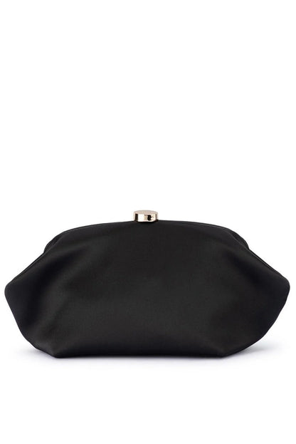 Karina Satin Clutch - Black