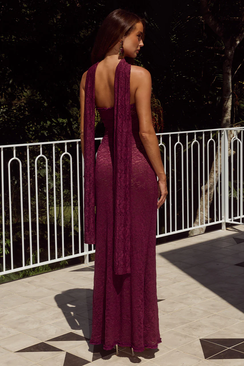 Amana Maxi Dress - Wine