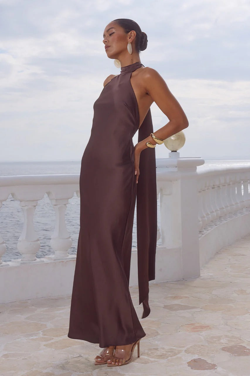 Arabelle Maxi Dress - Bitter Chocolate