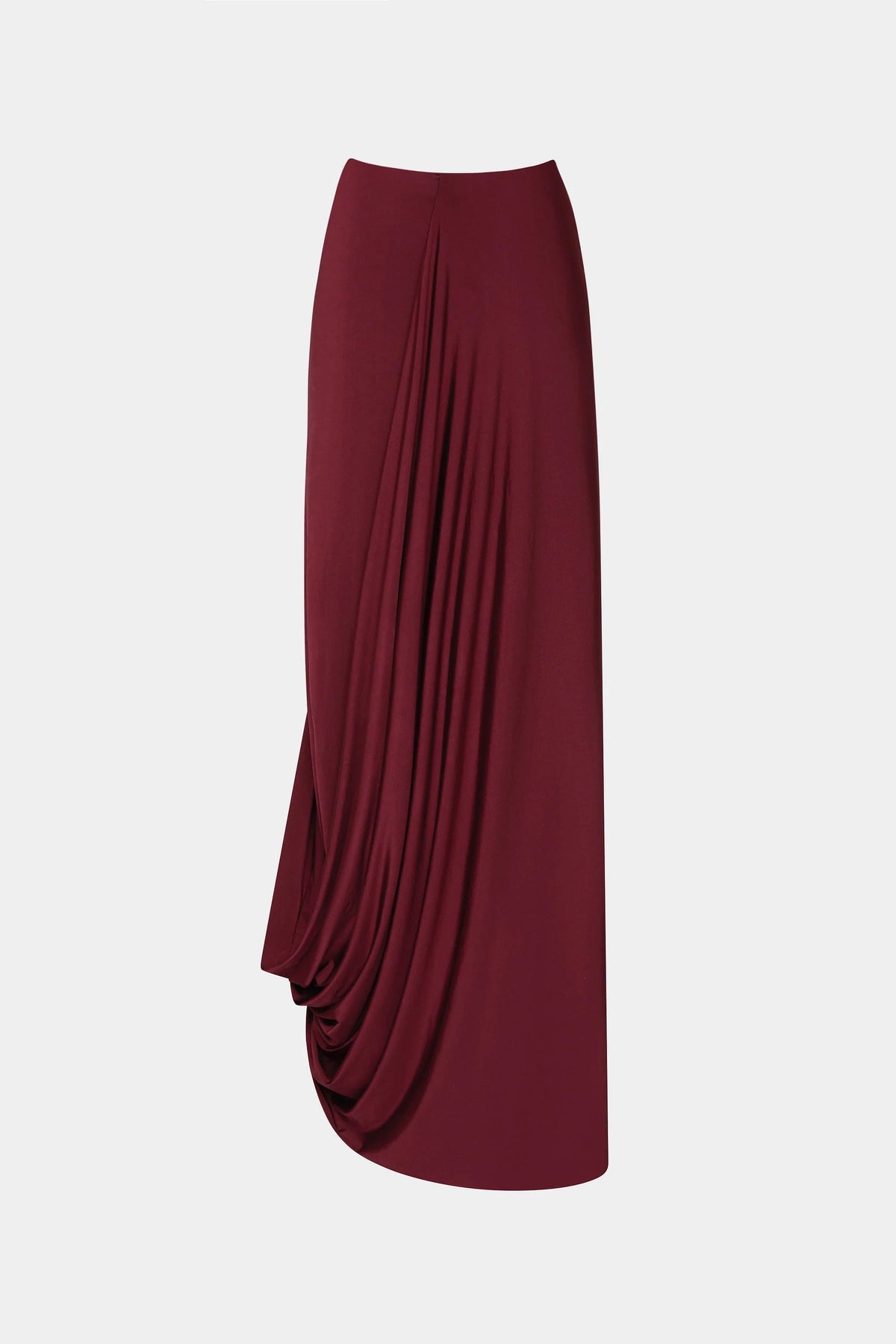 Misha Waterfall Jersey Maxi Skirt - Port
