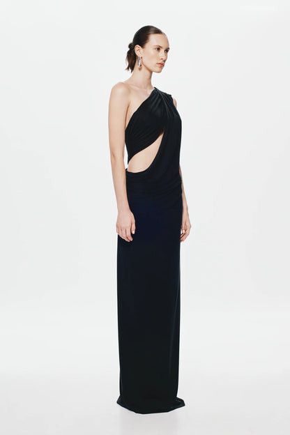 Misha Solstice Cupro Maxi Dress - Black