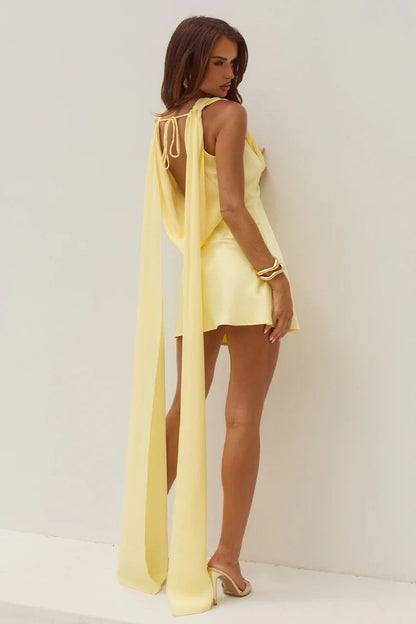 Gabriella Mini Dress - Lemon
