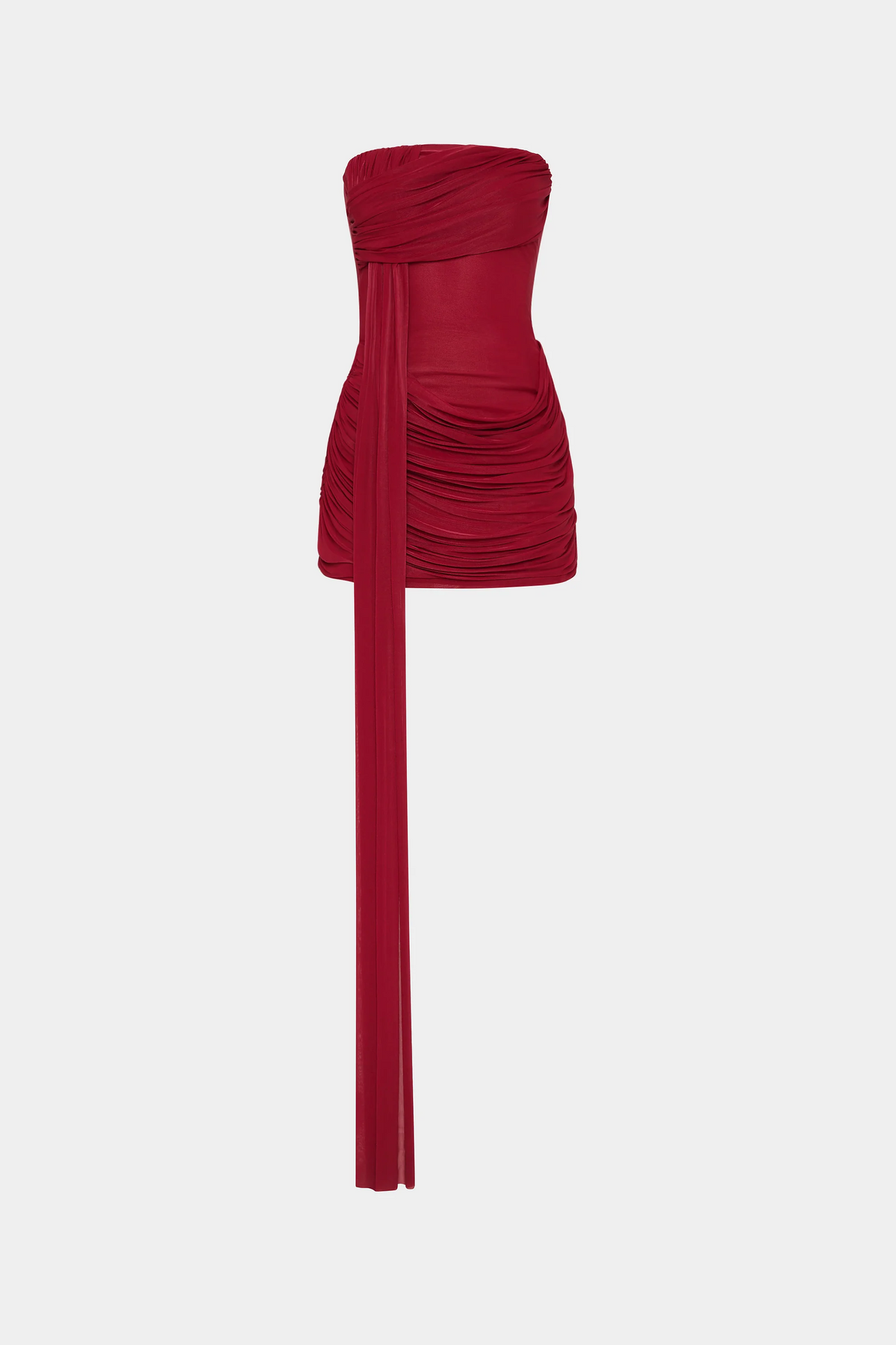 Misha Ember Wrapped Mini Dress - Cherry