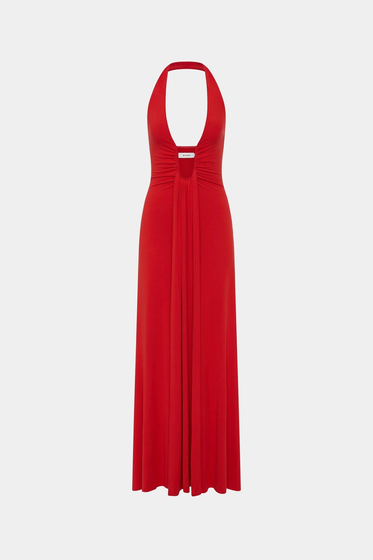 Misha Jennifer Cupro Maxi Dress - Cherry