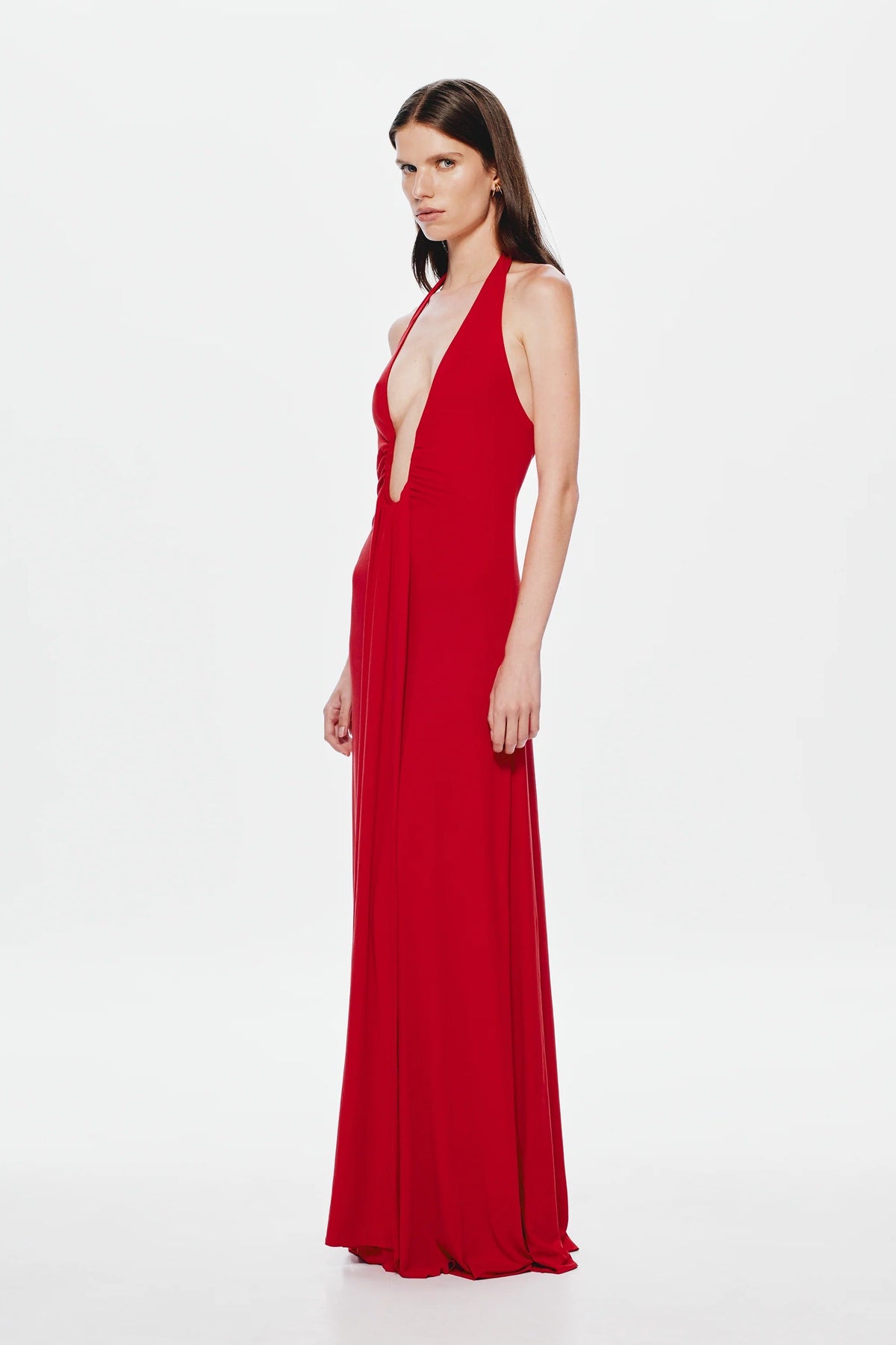 Misha Jennifer Cupro Maxi Dress - Cherry