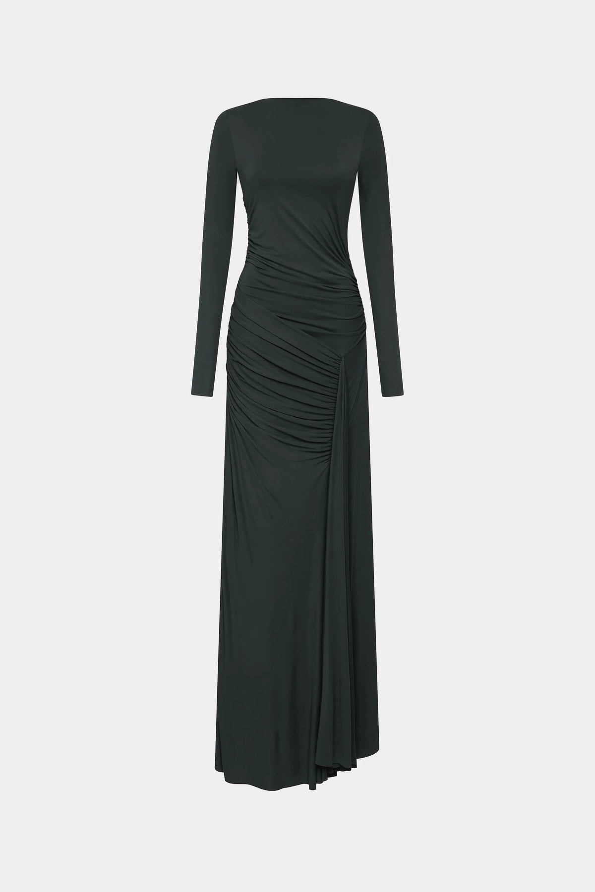 Misha Glacier Cupro Long Sleeve Maxi Dress - Black