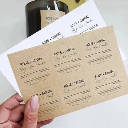 Square Custom Candle Label - XOXOKristen