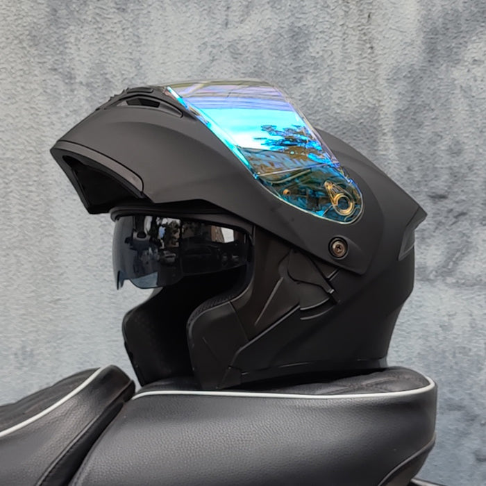 Mecha / 3C DOT Full Face Dual Visors Unisex /Bluetooth Motorcycle Helmet