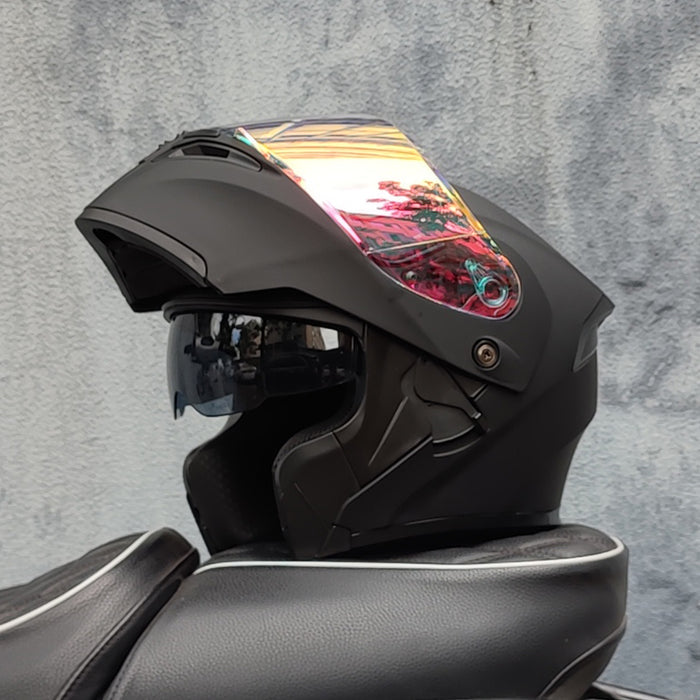 Mecha / 3C DOT Full Face Dual Visors Unisex /Bluetooth Motorcycle Helmet